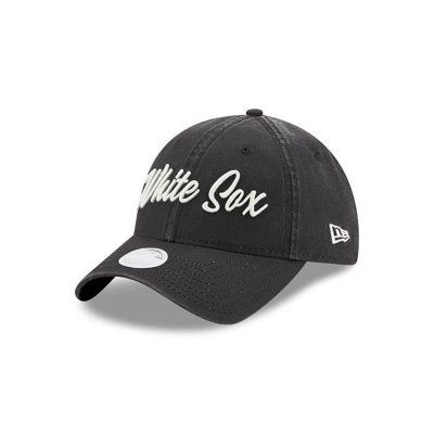 Chicago White Sox Gorra | New Era MLB Team Script 9twenty Adjustable Cap Mexico - Negros